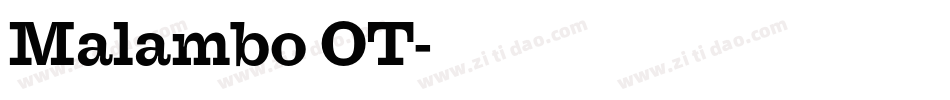 Malambo OT字体转换